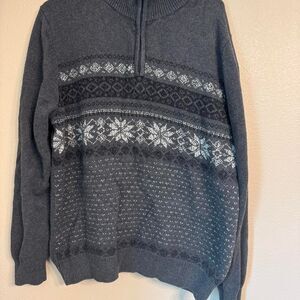 Croft-barrow Men's Grey and Blue Jumper